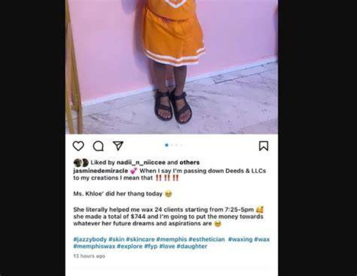 Jasmine Moss' viral Instagram post about her kid waxing grown